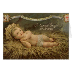 Christmas Spiritual Bouquet Jesus in Manger