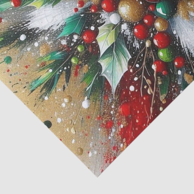 Christmas Splatter / White Bursts  Tissue Paper (Detail)