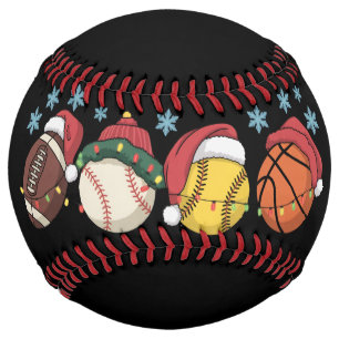 Christmas Sports Balls Lights Santa Family Sport
