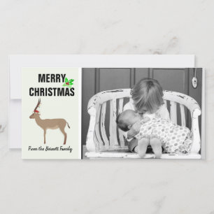 Christmas Springbok Photo Holiday Card