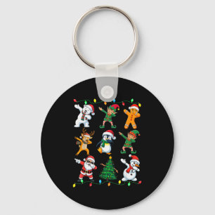 Christmas Squad Dabbing Xmas Friends Boys Girls Me Keychain