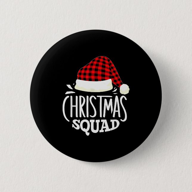 Christmas Squad Family Group Matching Christmas Pa 2 Inch Round Button (Front)