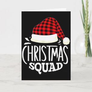 Christmas Squad Family Group Matching Christmas Pa Card