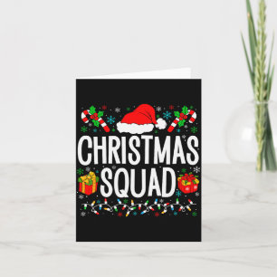Christmas Squad Family Group Matching Christmas Pa Card