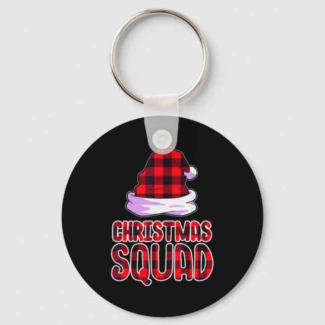 Christmas Squad Family Group Matching Christmas Pa Keychain (Front)