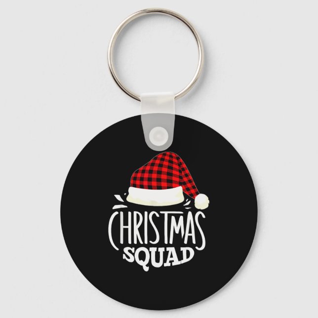 Christmas Squad Family Group Matching Christmas Pa Keychain (Front)