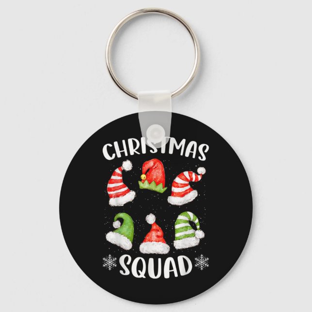 Christmas Squad Family Group Matching Christmas Pa Keychain (Front)
