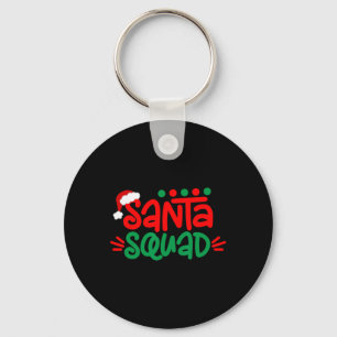 Christmas Squad Family Matching Xmas Santa Squad  Keychain