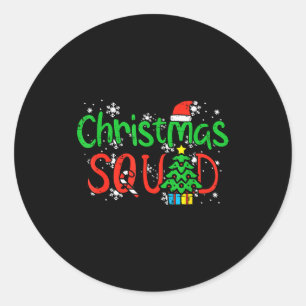 Christmas Squad Family Xmas Crew Men Women Boys Gi Classic Round Sticker
