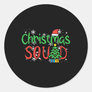 Christmas Squad Family Xmas Crew Men Women Boys Gi Classic Round Sticker