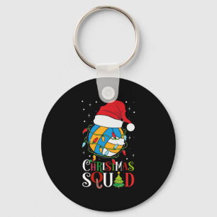 Christmas Squad Funny Xmas Christmas Lights Volley Keychain