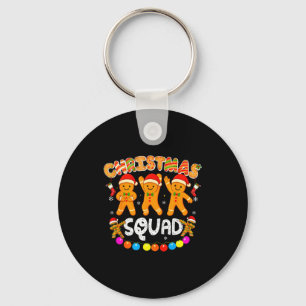 Christmas Squad Funny Xmas Gingerbread Family Matc Keychain