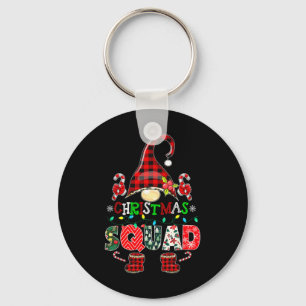Christmas Squad Funny Xmas Gnome Family Matching P Keychain