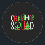 Christmas Squad Funny Xmas Tree Family Matching Pa Classic Round Sticker<br><div class="desc">Christmas Squad Funny Xmas Tree Family Matching Pajamas Boys Short Sleeve</div>