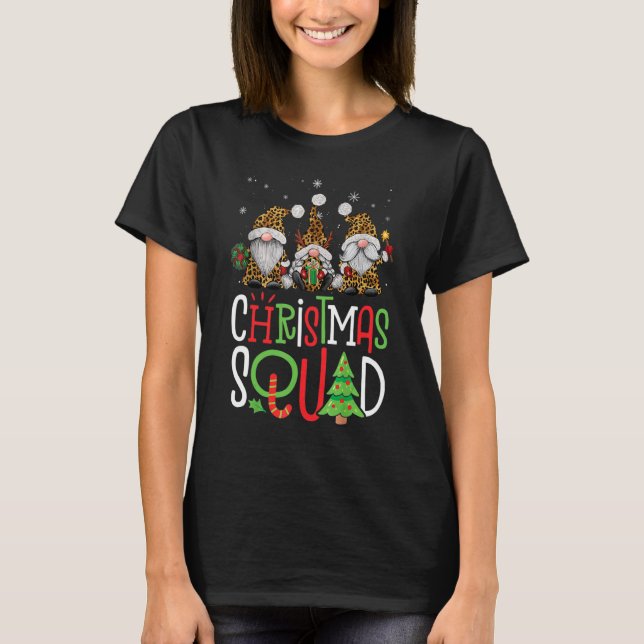 Christmas Squad Gnomes Buffalo Plaid Red Family Ma T-Shirt (Front)