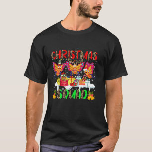 Christmas Squad Leopard Three Santa Reindeer Elf B T-Shirt