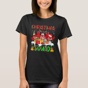 Christmas Squad Leopard Three Santa Reindeer Elf C T-Shirt