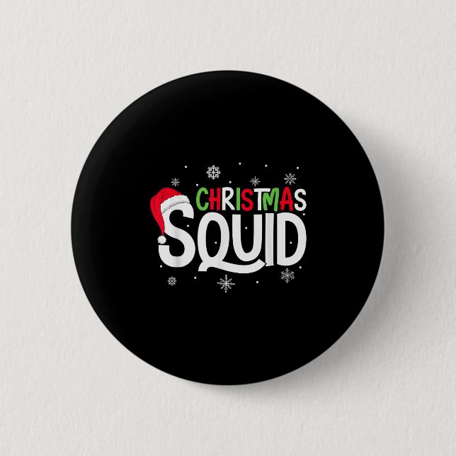 Christmas Squad Matching Family Group Santa Elf Xm 2 Inch Round Button (Front)