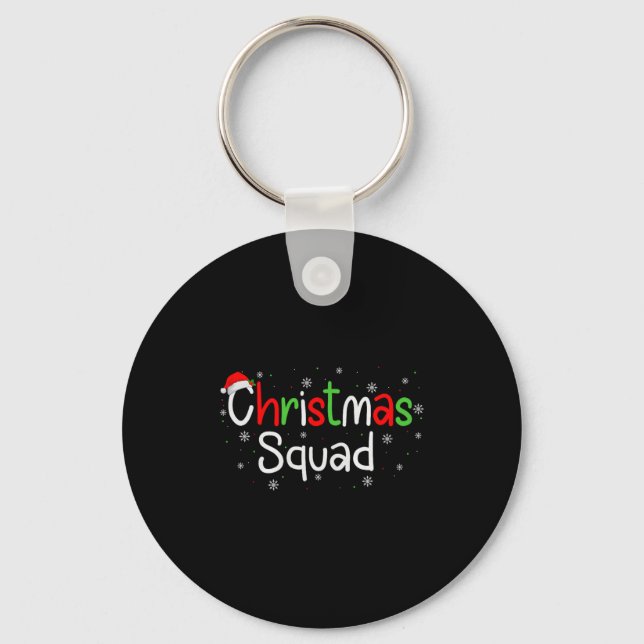 Christmas Squad Matching Family Group Santa Xmas P Keychain (Front)