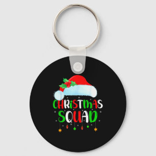 Christmas Squad Matching Family Group Santa Xmas P Keychain