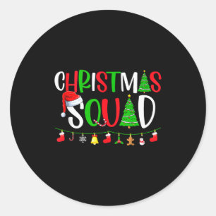 Christmas Squad Matching Family Group Xmas Decor H Classic Round Sticker