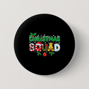 Christmas Squad Merry Xmas Family Holiday Snow Elf 2 Inch Round Button