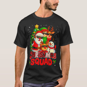 Christmas Squad Plaid Santa Snowman Elf Rudolph Xm T-Shirt