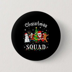 Christmas Squad Santa Dabbing Elf Family Matching 2 Inch Round Button