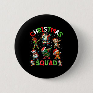 Christmas Squad Santa Dabbing Elf Family Matching 2 Inch Round Button