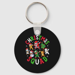 Christmas Squad Santa Dabbing Elf Family Matching  Keychain