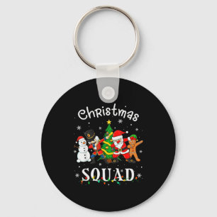 Christmas Squad Santa Dabbing Elf Family Matching  Keychain
