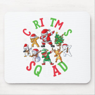 Christmas Squad Santa Dabbing Elf Family Matching  Mouse Pad
