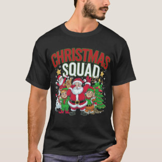Christmas Squad Santa Dabbing Elf Family Pyjamas T-Shirt