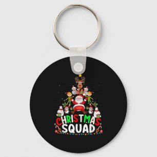 Christmas Squad Santa Elf Tree Xmas Family Matchin Keychain