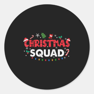 Christmas Squad Santa Family Matching Group Xmas B Classic Round Sticker