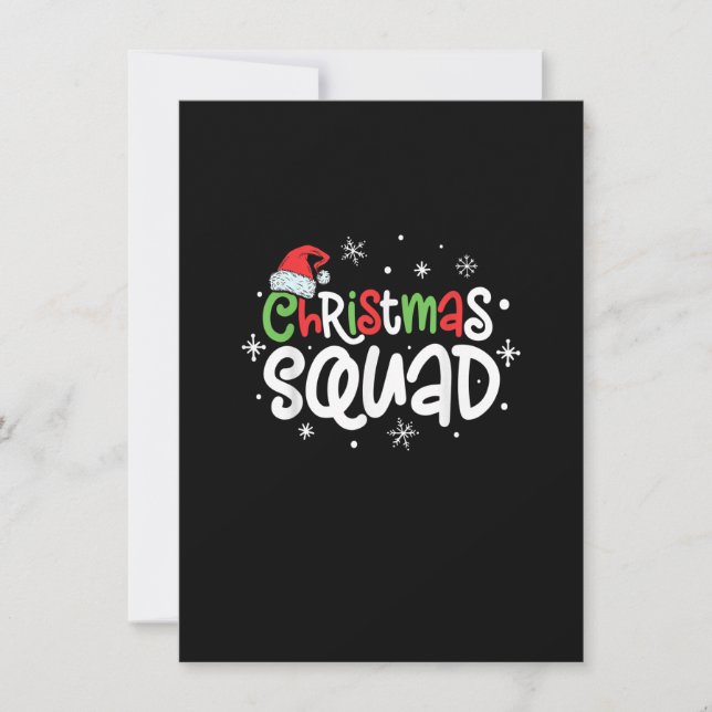 Christmas Squad Santa Family Matching Pyjamas Xmas Invitation (Front)