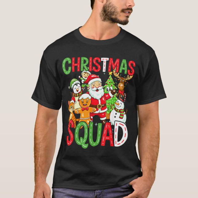 Christmas Squad Santa Family Matching Xmas  T-Shirt (Front)
