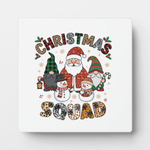 Christmas Squad Santa Gnomes Snowmen Leopard Zebra Plaque