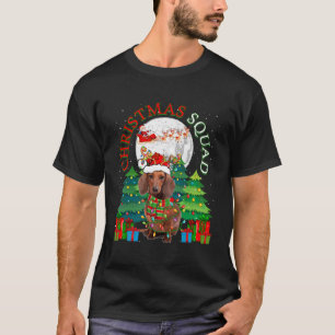 Christmas Squad Santa Reindeer Dachshund Xmas Owne T-Shirt