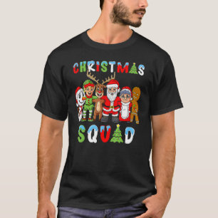 Christmas Squad Santa Reindeer Elf Boys Girls Kids T-Shirt