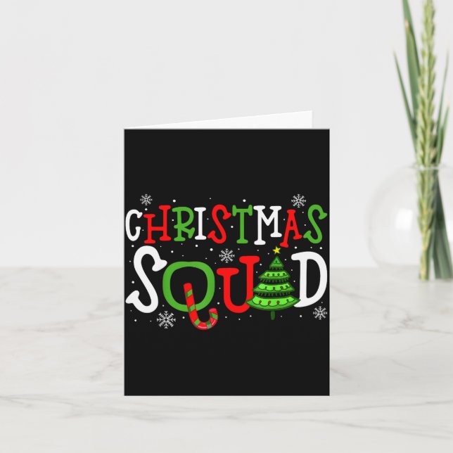 Christmas Squad Shirt, Christmas Matching Family P Card (Front)