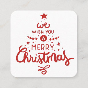 Christmas square business card