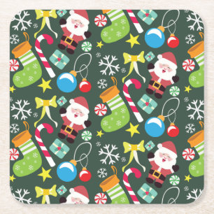 Christmas Square Paper Coaster