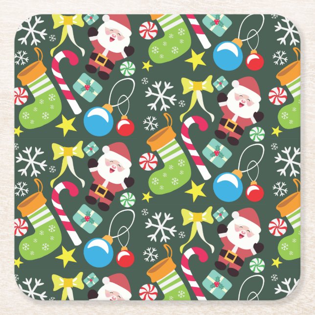 Christmas Square Paper Coaster (Front)
