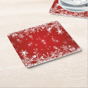 Christmas Square Paper Coaster