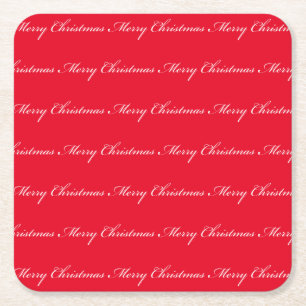 Christmas     square paper coaster