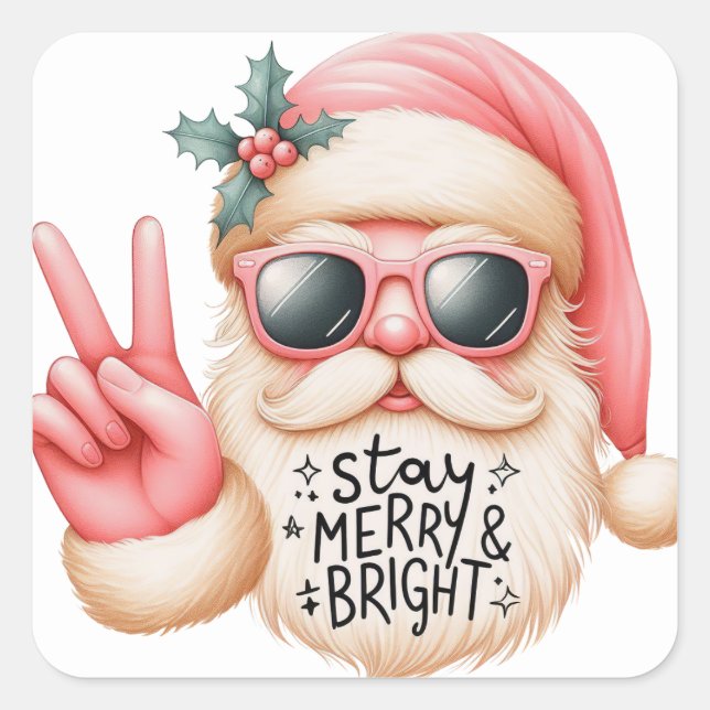 Christmas Square Sticker (Front)