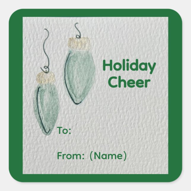 Christmas Square Sticker (Front)