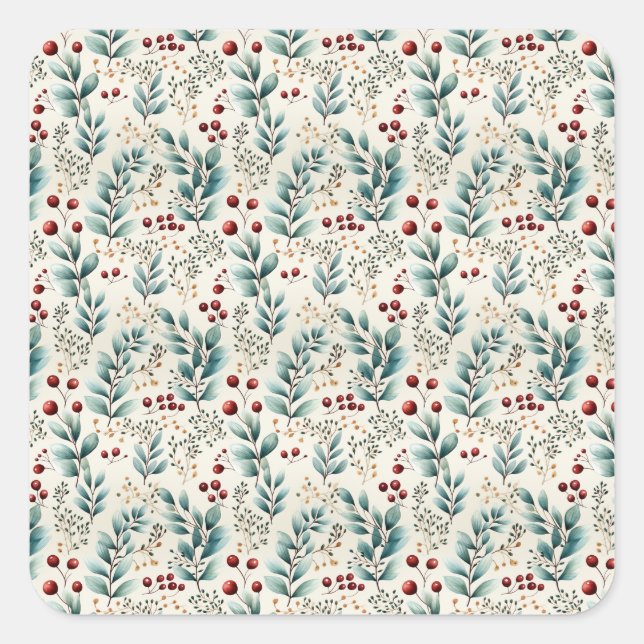 Christmas Square Sticker (Front)