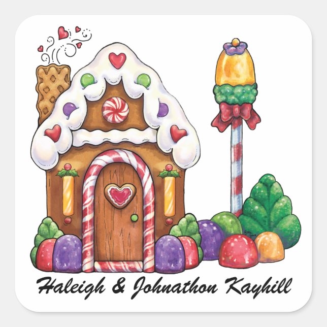 Christmas Square Sticker (Front)